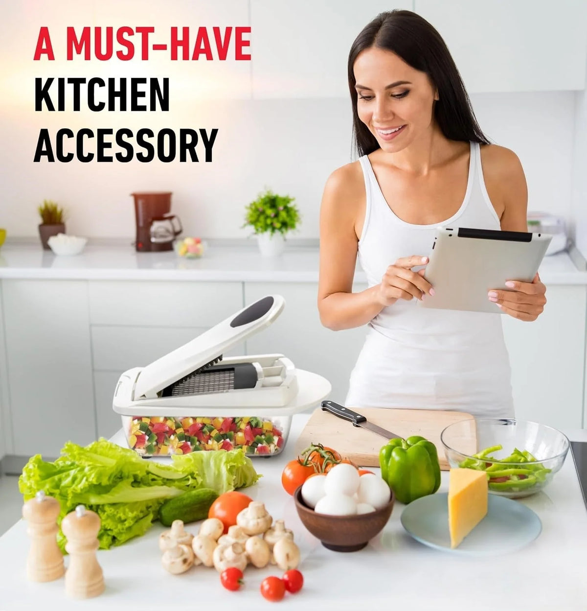 Vegetable Slicer 8 Interchangeable Blades & Container