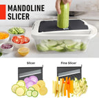 Vegetable Slicer 8 Interchangeable Blades & Container