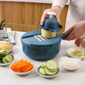 Vegetable Slicer & Chopper 12 Interchangeable Blades Hand Guard