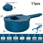Vegetable Slicer & Chopper 12 Interchangeable Blades Hand Guard