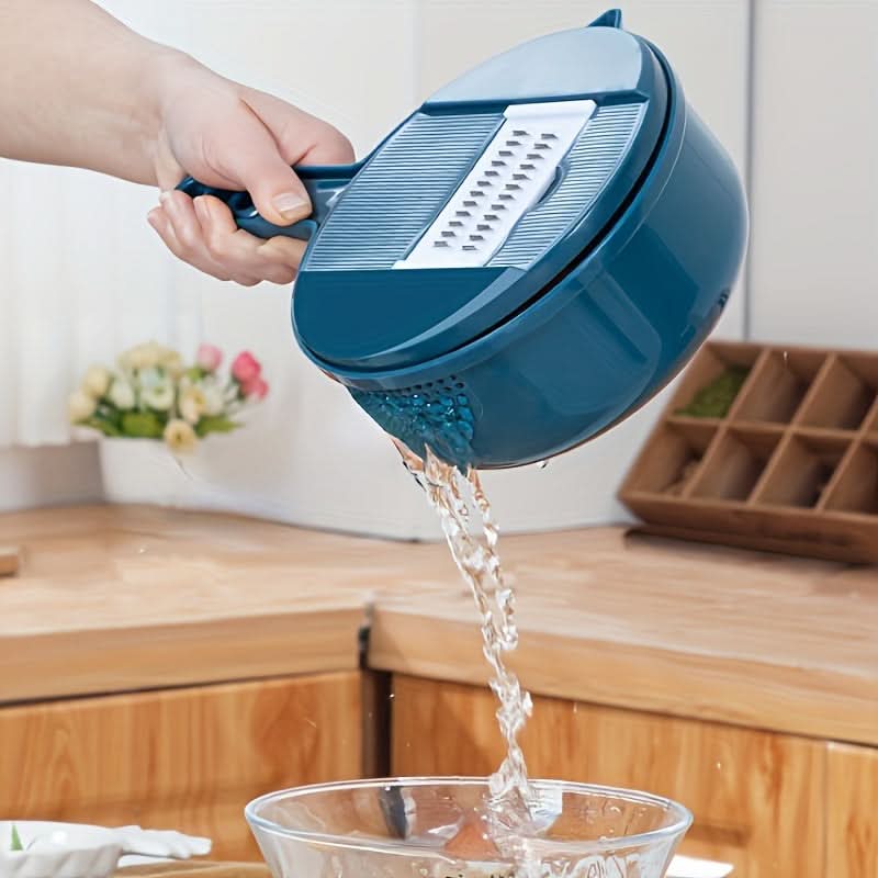 Vegetable Slicer & Chopper 12 Interchangeable Blades Hand Guard