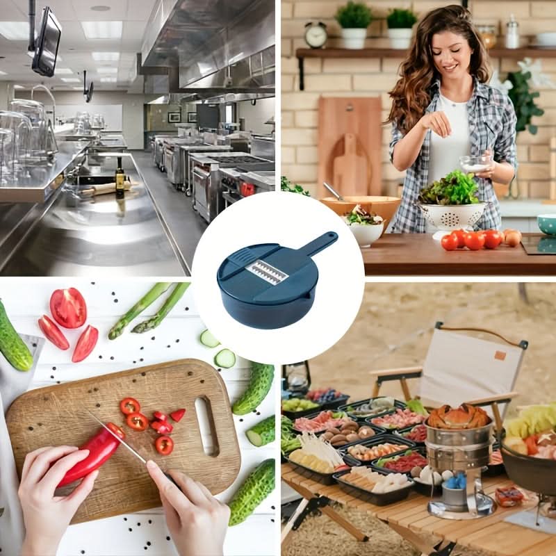 Vegetable Slicer & Chopper 12 Interchangeable Blades Hand Guard