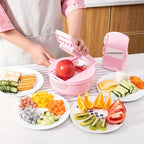 Vegetable Slicer & Chopper 12 Interchangeable Blades Hand Guard
