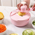 Vegetable Slicer & Chopper 12 Interchangeable Blades Hand Guard