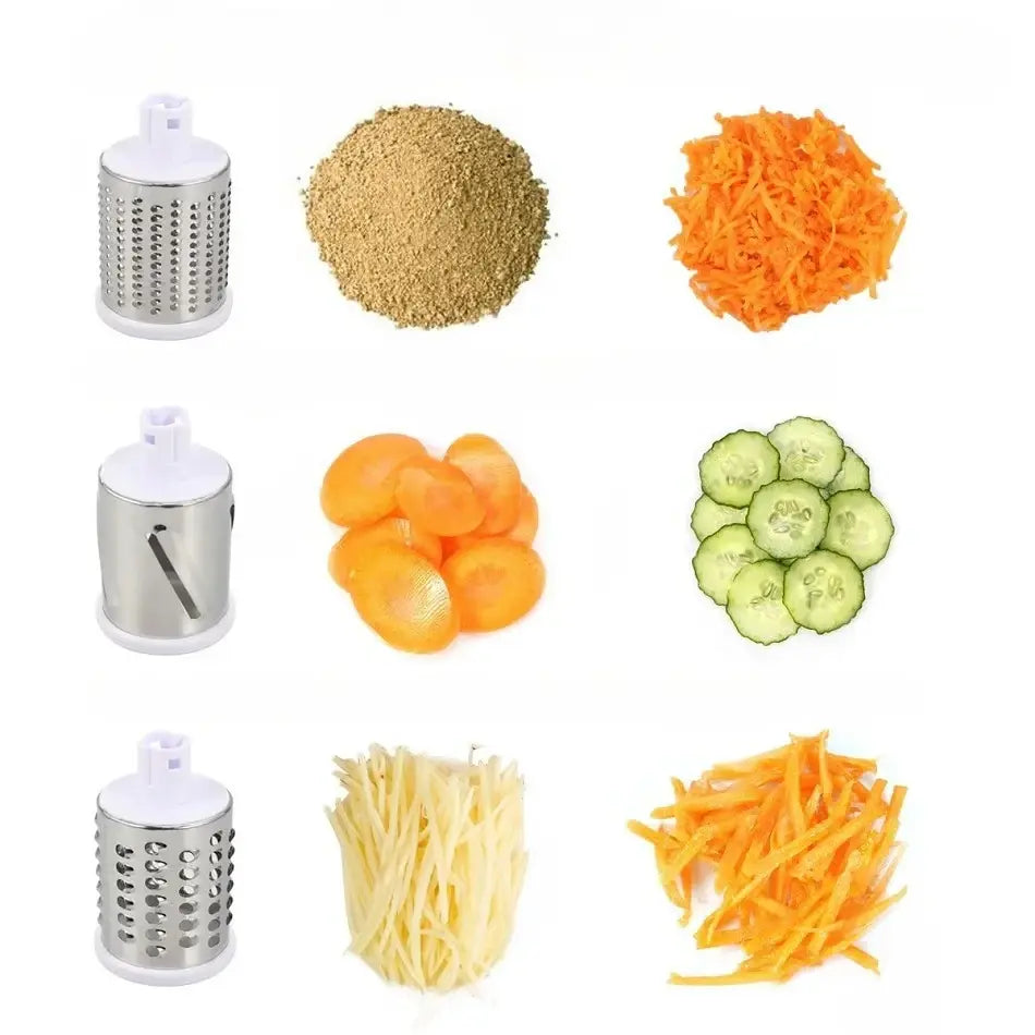 Vegetable Slicer Interchangeable Stainless Blades Detachable Container