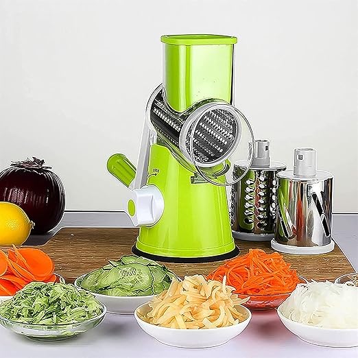 Vegetable Slicer Interchangeable Stainless Blades Detachable Container