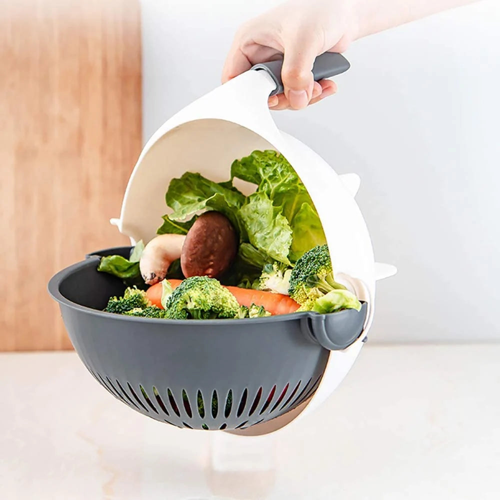 Vegetable Slicer Multifunctional Stainless Steel Blades & Colander Bowl