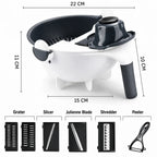 Vegetable Slicer Multifunctional Stainless Steel Blades & Colander Bowl