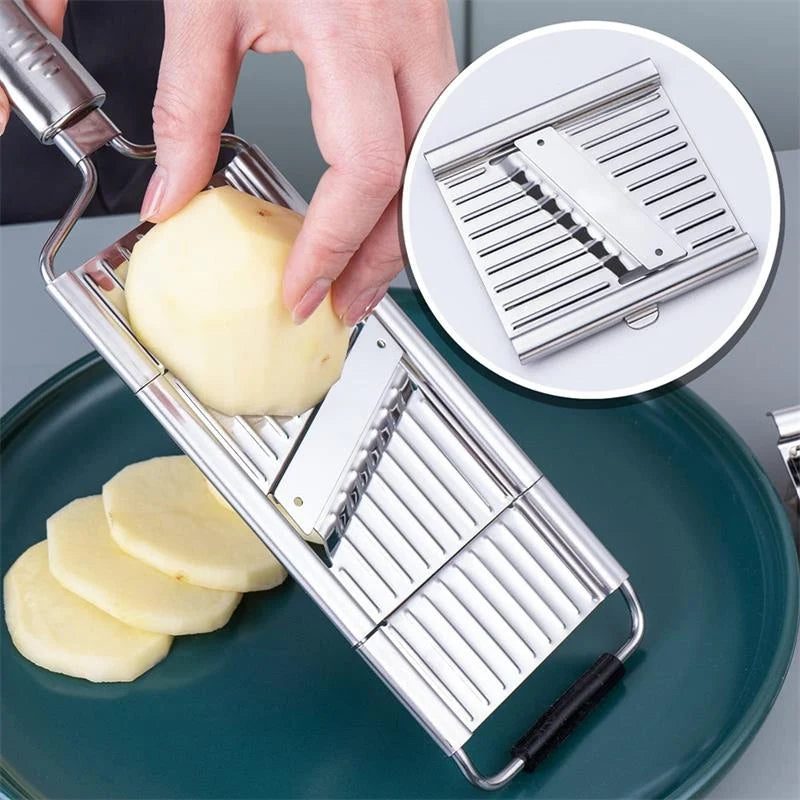 Vegetable Slicer Set Stainless Steel Interchangeable Blades