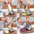 Vegetable Slicer Set Stainless Steel Interchangeable Blades