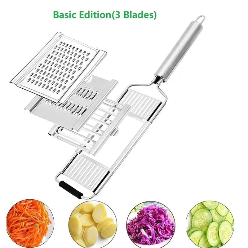 Vegetable Slicer Set Stainless Steel Interchangeable Blades