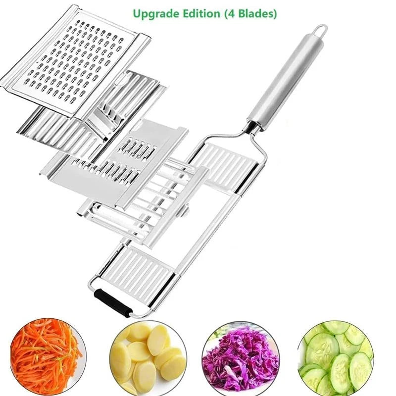 Vegetable Slicer Set Stainless Steel Interchangeable Blades