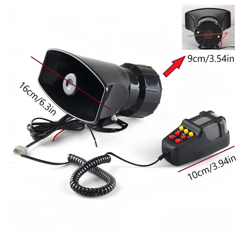 Vehicle Alert System 135 dB 7 Tones Weather-Resistant