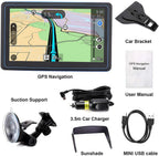 Vehicle GPS Navigator 7-Inch Touchscreen Live Traffic & Lifetime Maps