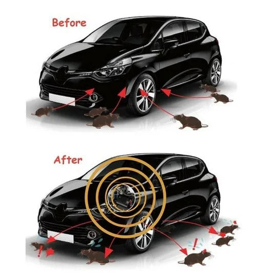 Vehicle Rodent Repeller Ultrasonic Easy Install & Indicator Light