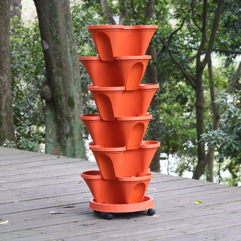 Vertical Garden Planter Hydroponic Space-Saving Flow-Through Drainage