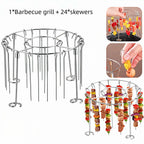Vertical Skewer Rack Stainless Steel Detachable 24 Skewers
