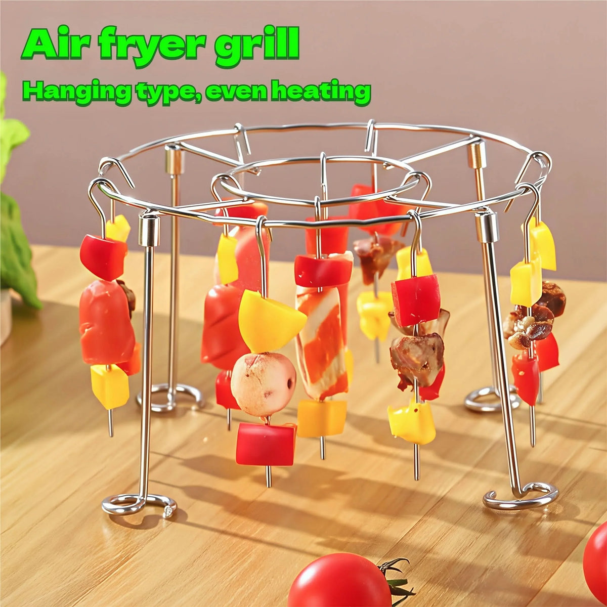 Vertical Skewer Rack Stainless Steel Detachable 24 Skewers
