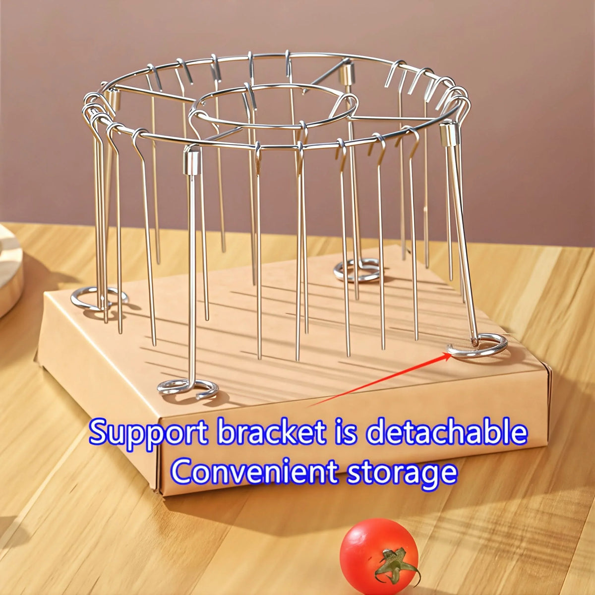 Vertical Skewer Rack Stainless Steel Detachable 24 Skewers