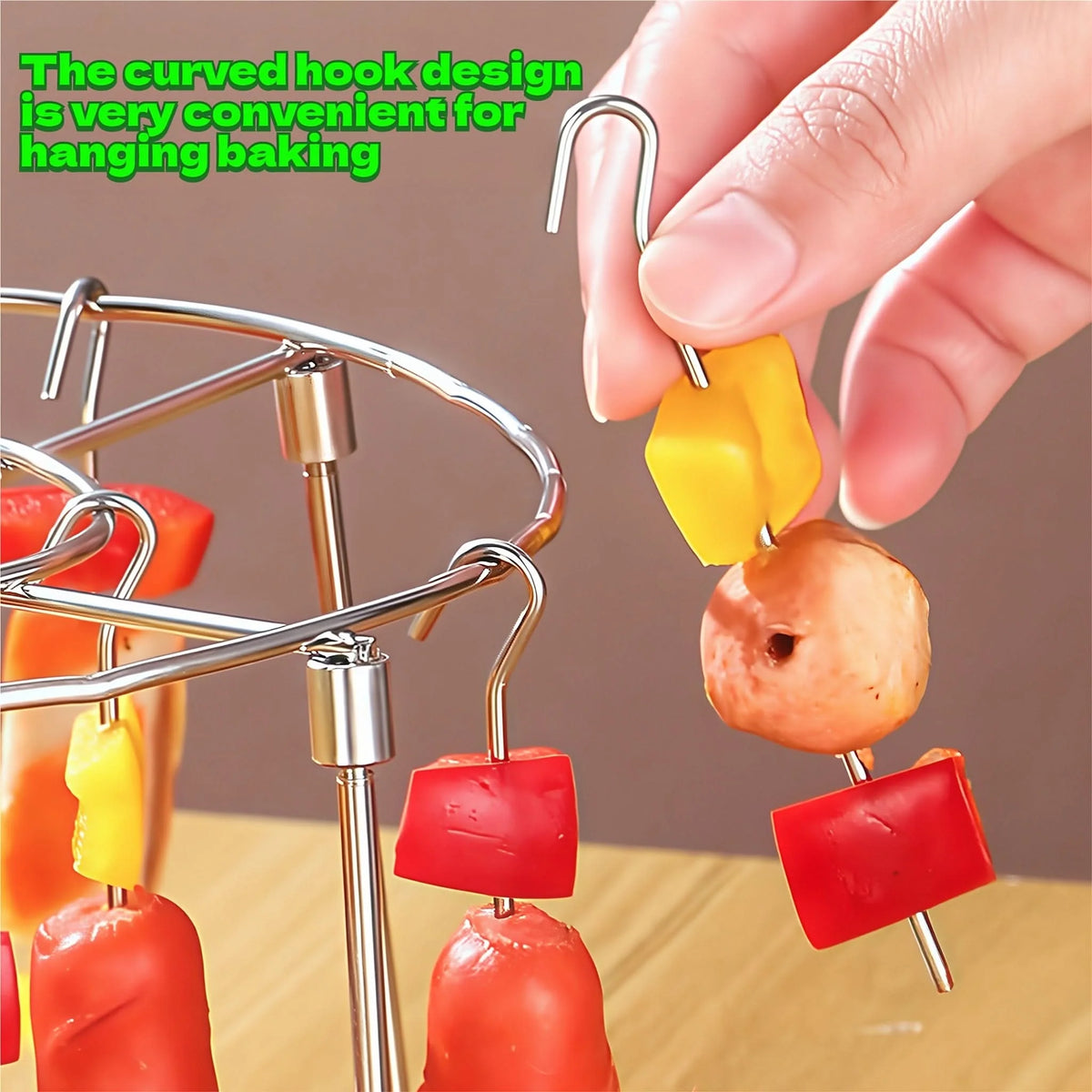 Vertical Skewer Rack Stainless Steel Detachable 24 Skewers