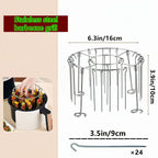 Vertical Skewer Rack Stainless Steel Detachable 24 Skewers