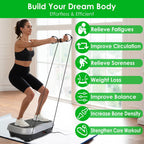 Vibration Plate 120 Speed Settings Remote & Resistance Bands
