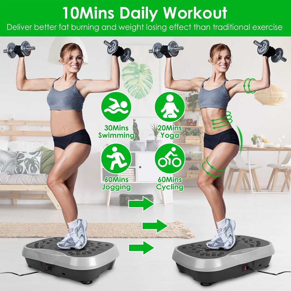 Vibration Plate 120 Speed Settings Remote & Resistance Bands