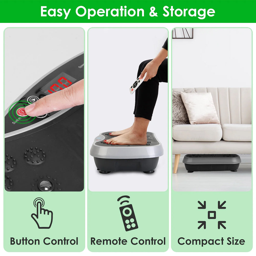 Vibration Plate 120 Speed Settings Remote & Resistance Bands