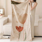 Vintage Floral 100% Cotton Bath Towel Blanket