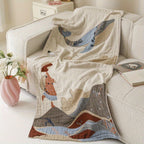 Vintage Floral 100% Cotton Bath Towel Blanket