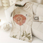 Vintage Floral 100% Cotton Bath Towel Blanket