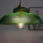 Vintage Green Glass Dimmable Pendant Light (LED Bulb Included)