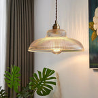 Vintage Green Glass Dimmable Pendant Light (LED Bulb Included)