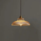 Vintage Green Glass Dimmable Pendant Light (LED Bulb Included)