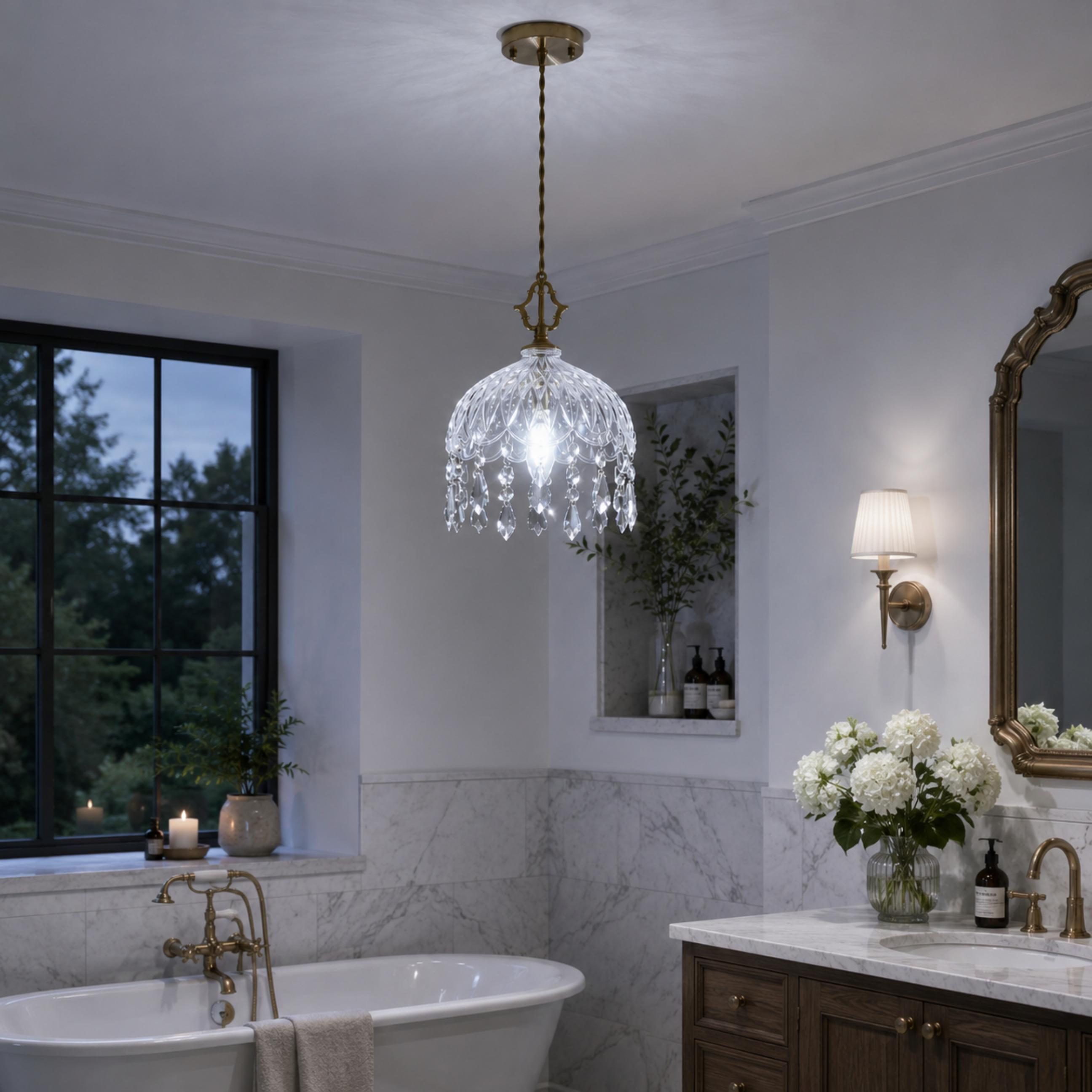 Vintage-Inspired Copper & Glass Wall Sconce (50,000-Hour Lifespan)