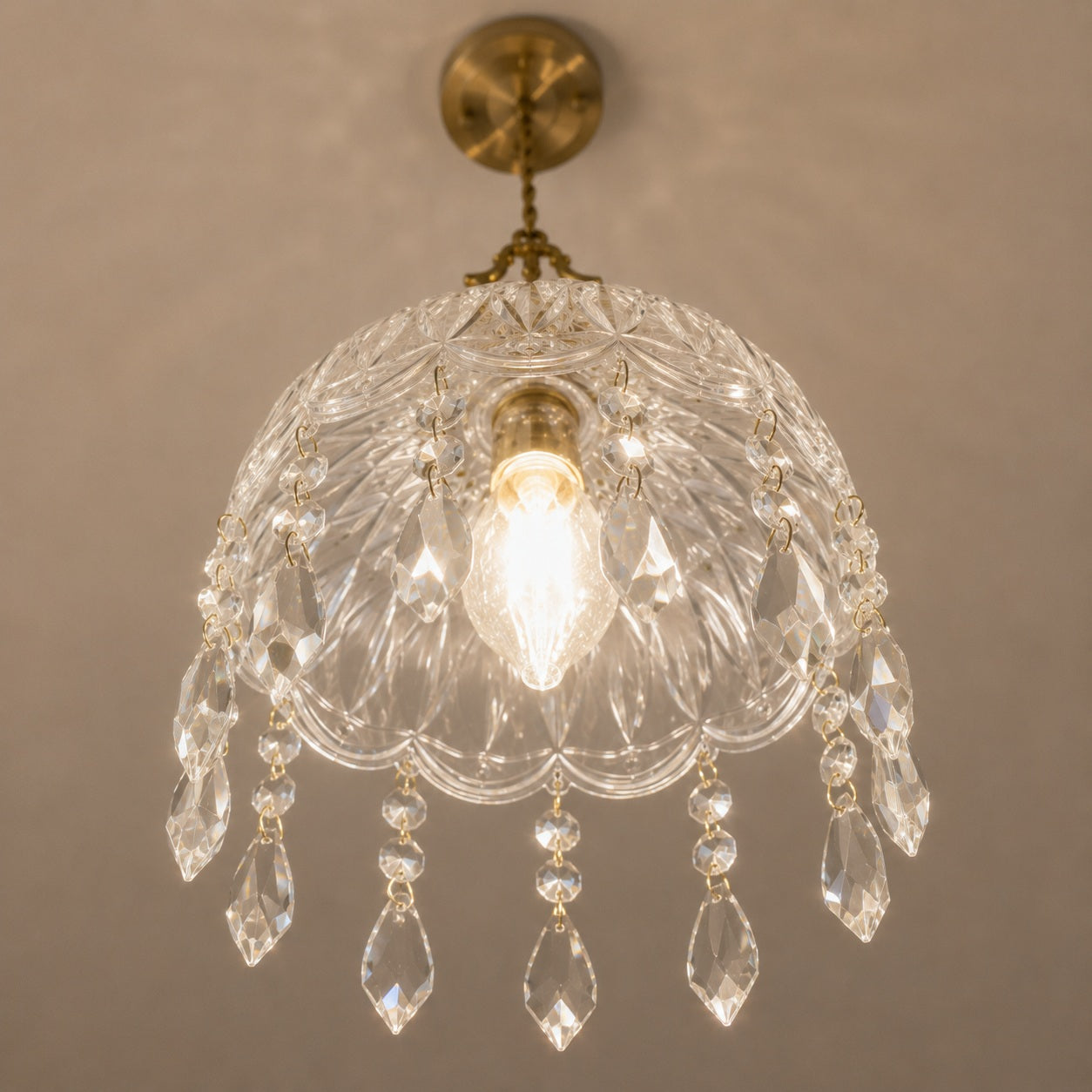 Vintage-Inspired Copper & Glass Wall Sconce (50,000-Hour Lifespan)