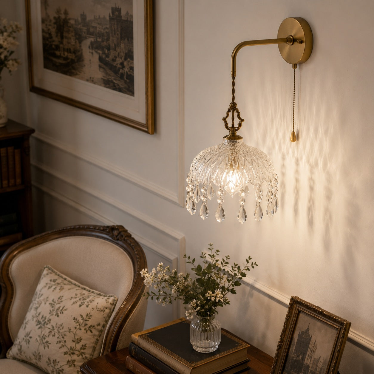 Vintage-Inspired Copper & Glass Wall Sconce (50,000-Hour Lifespan)