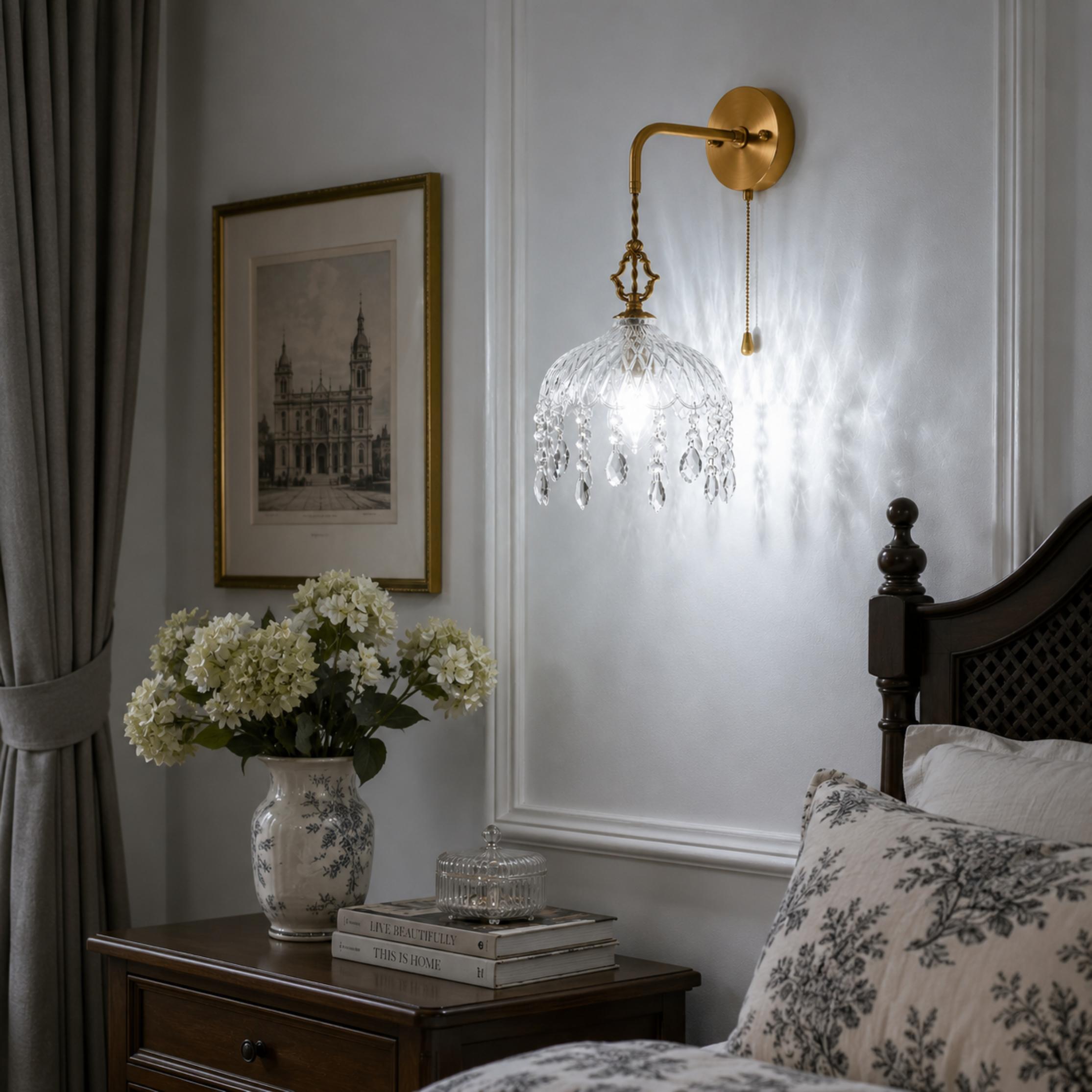 Vintage-Inspired Copper & Glass Wall Sconce (50,000-Hour Lifespan)