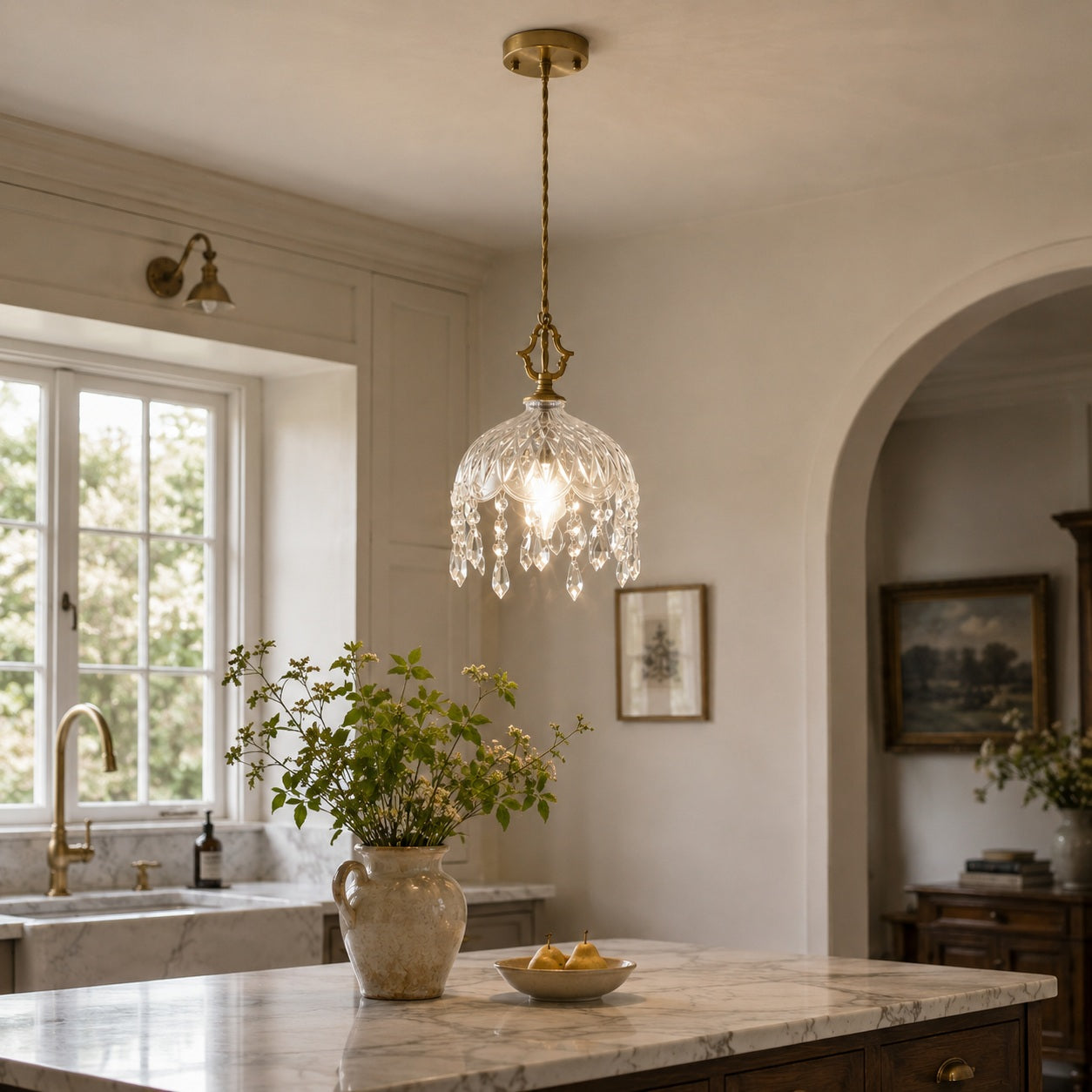 Vintage-Inspired Copper & Glass Wall Sconce (50,000-Hour Lifespan)