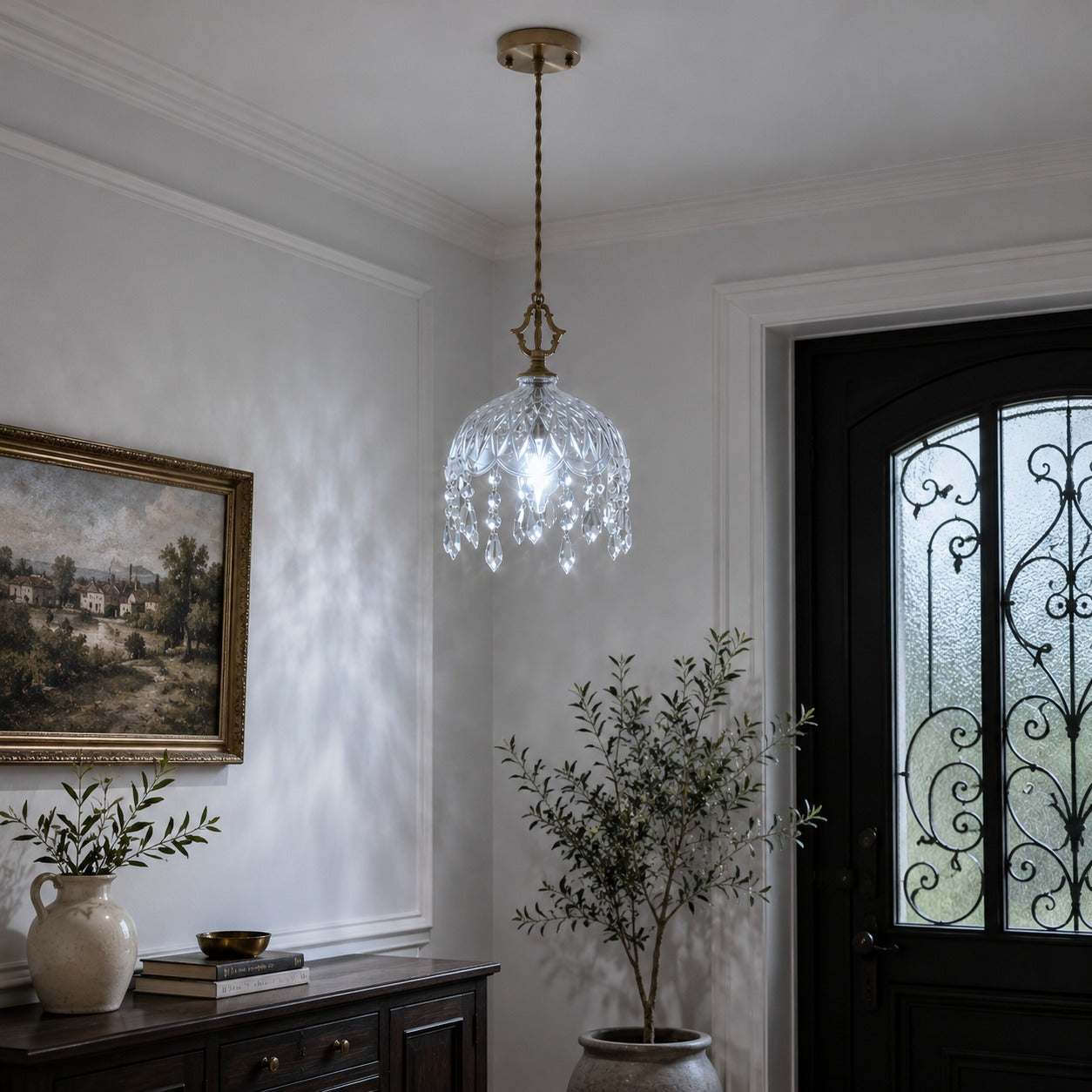 Vintage-Inspired Copper & Glass Wall Sconce (50,000-Hour Lifespan)