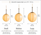 Vintage Ribbed Glass Antique Brass Pendant Light (Adjustable Height)