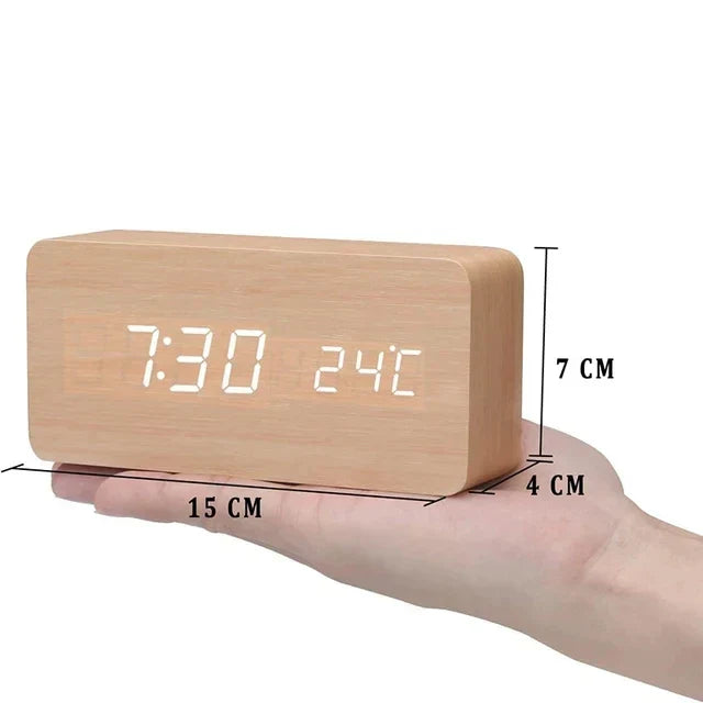 Voice-Control LED Alarm Clock (Temperature Display)