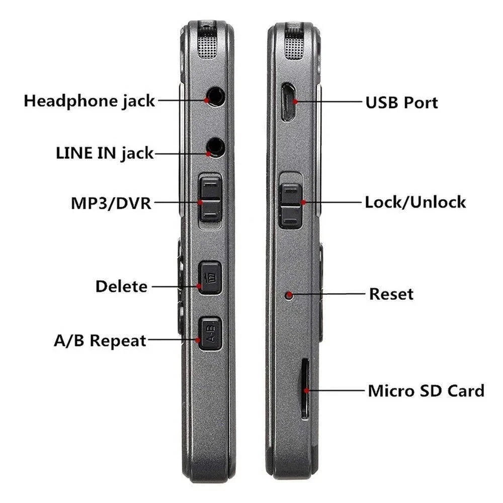 Voice Recorder 72-Hour Recording Expandable Storage