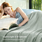 Waffle Blanket Cooling Cotton & Bamboo Blend