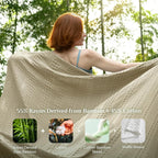Waffle Blanket Cooling Cotton & Bamboo Blend