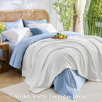 Waffle Blanket Cooling Cotton & Bamboo Blend