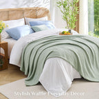 Waffle Blanket Cooling Cotton & Bamboo Blend