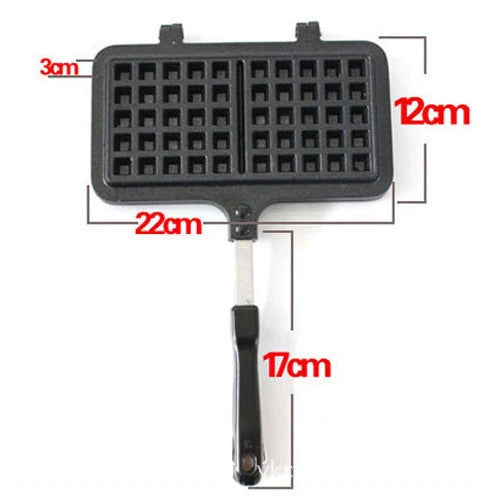 Waffle Maker Non-Stick Locking Handle For Gas Stoves