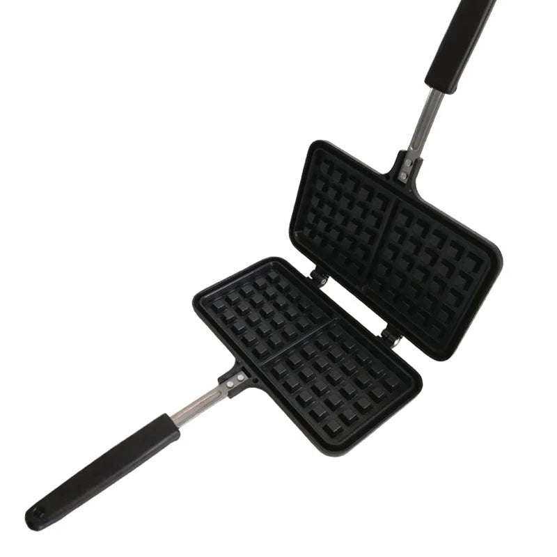Waffle Maker Non-Stick Locking Handle For Gas Stoves