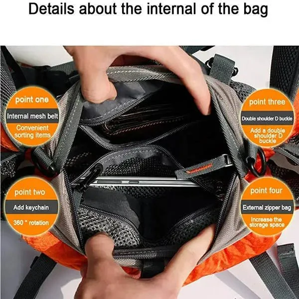 Waist Bag Adjustable Strap & Multiple Zippered Pockets